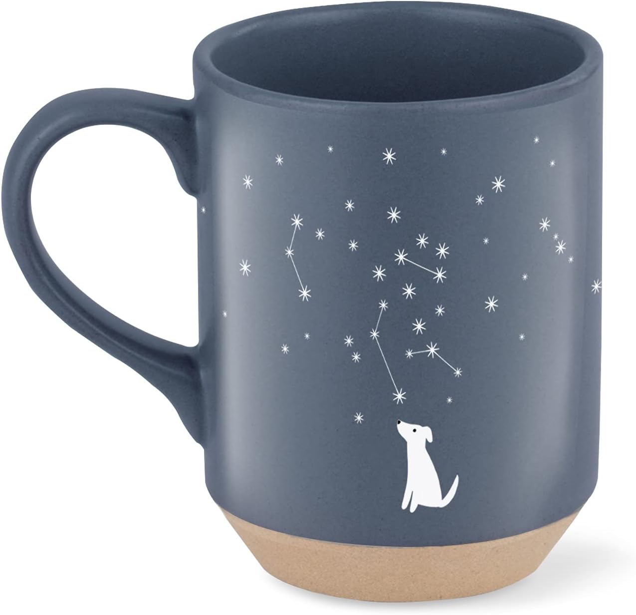 Fringe Studio Celestial Dog Stoneware Mug, 12 fl oz, Navy, 429017