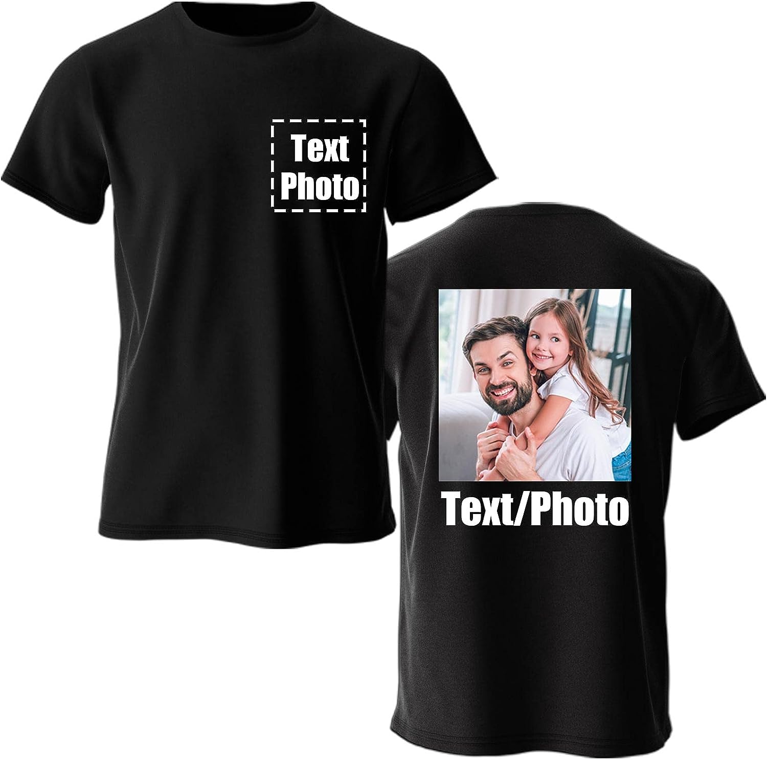 Custom Shirt for Men Women Design Your Own Front Back Print Photo Personalized T Shirts 1