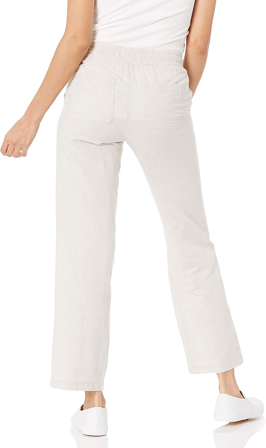 Amazon Essentials Women’s Linen Blend Drawstring Wide Leg Pant (Available in Plus Size)