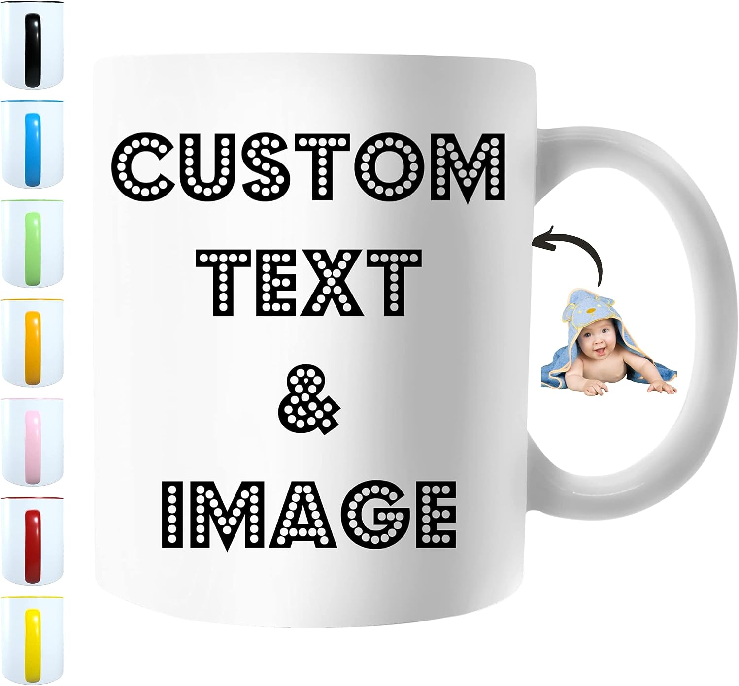 Custom Mug Personalized Coffee Mug – Design Custom Cup with Custom Photo Text and Logo Novelty Customized Gifts for Men and Women Tea Cup Taza Personalizada 11oz Both Sides Custom Coffee Mug