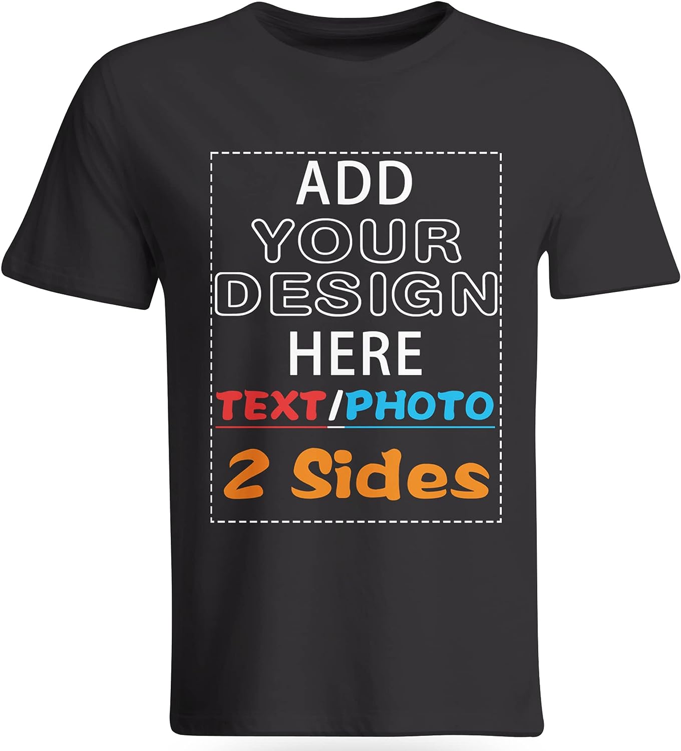 Custom T Shirts for Men Women, Design Your Own Shirt, Add Text Image Logo Personalized Cotton Tee Printed Photo Front Back