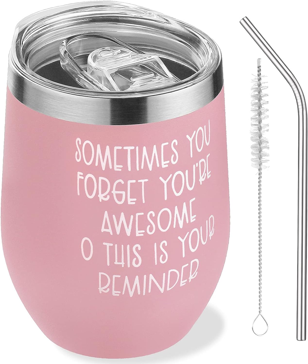 Inspirational Gifts for Men Women – 12oz Stainless Steel Coffee Mug/Tumbler “Sometimes You Forget You’re Awesome” Gift Idea for Birthday, Coworker, Thank you, Motivational, Best Friend, Fathers Day