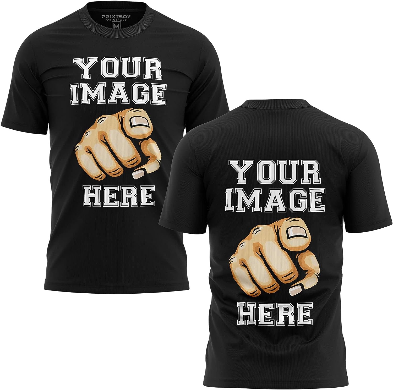 Custom Shirt for Men, ADD Your Image to Front and Back Printing, Customized Tshirts Design Your Own