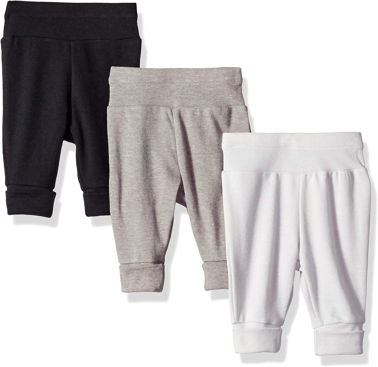 Baby Pants, Flexy Soft Knit Pull-on Sweatpants, Stretch Joggers for Babies & Toddlers, 3-Pack