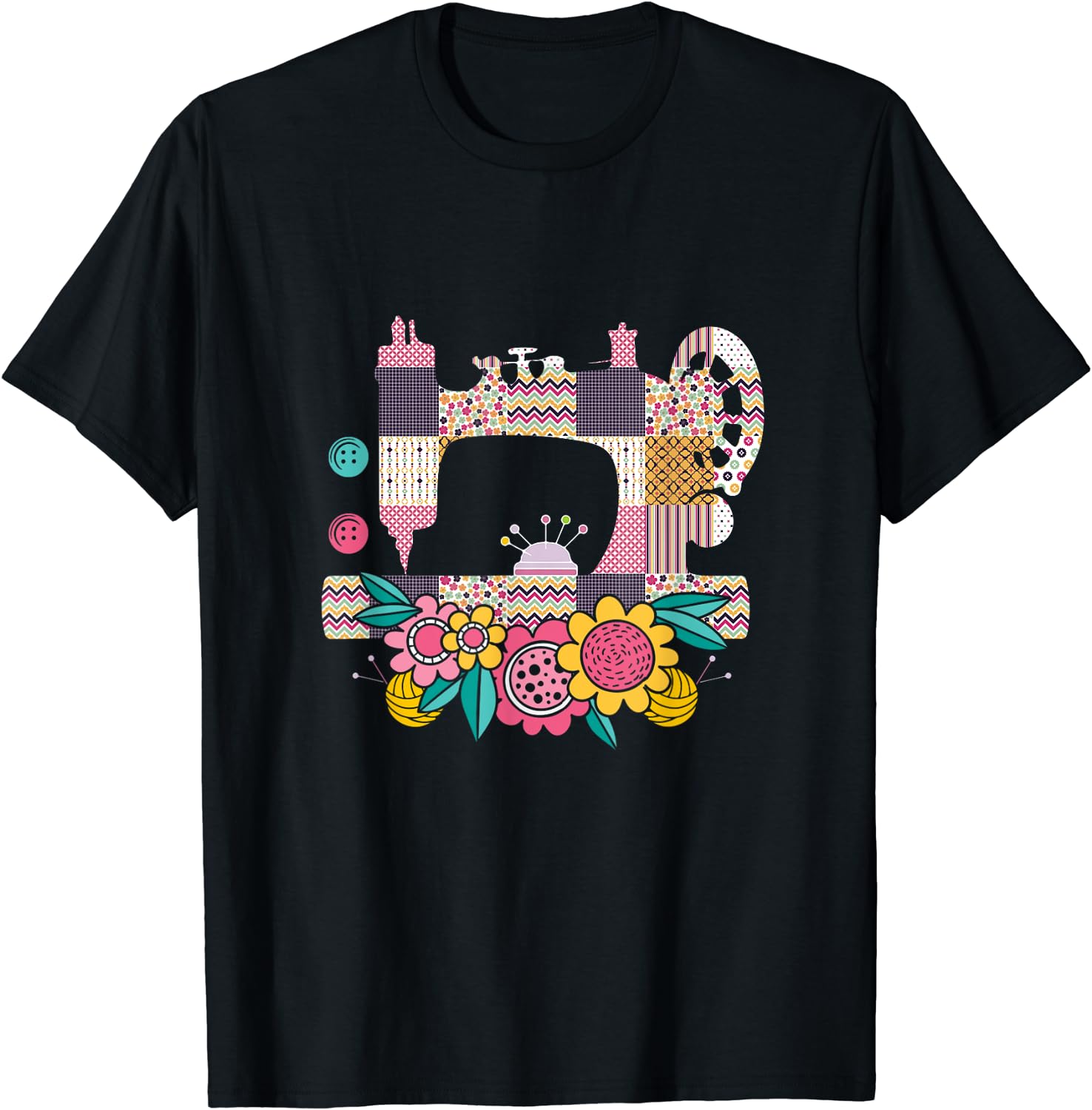 Floral Sewing Machine – Flower Seamstress Sewing Machine T-Shirt