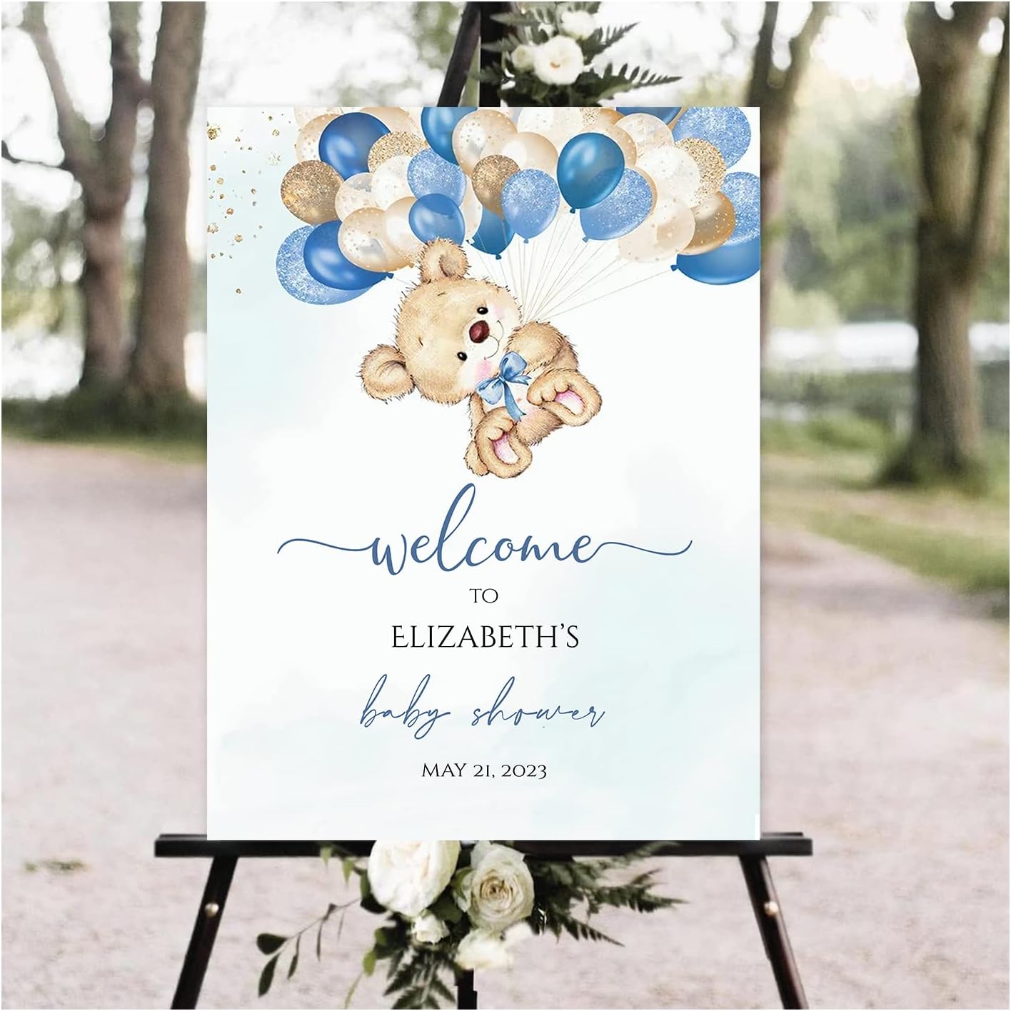 Baby Shower Sign, Welcome Sign Baby Shower, Baby Shower Yard Sign Party, Teddy Bear Baby Shower Welcome Sign, Baby Shower Decorations, Bear Themed Baby Shower Welcome Sign