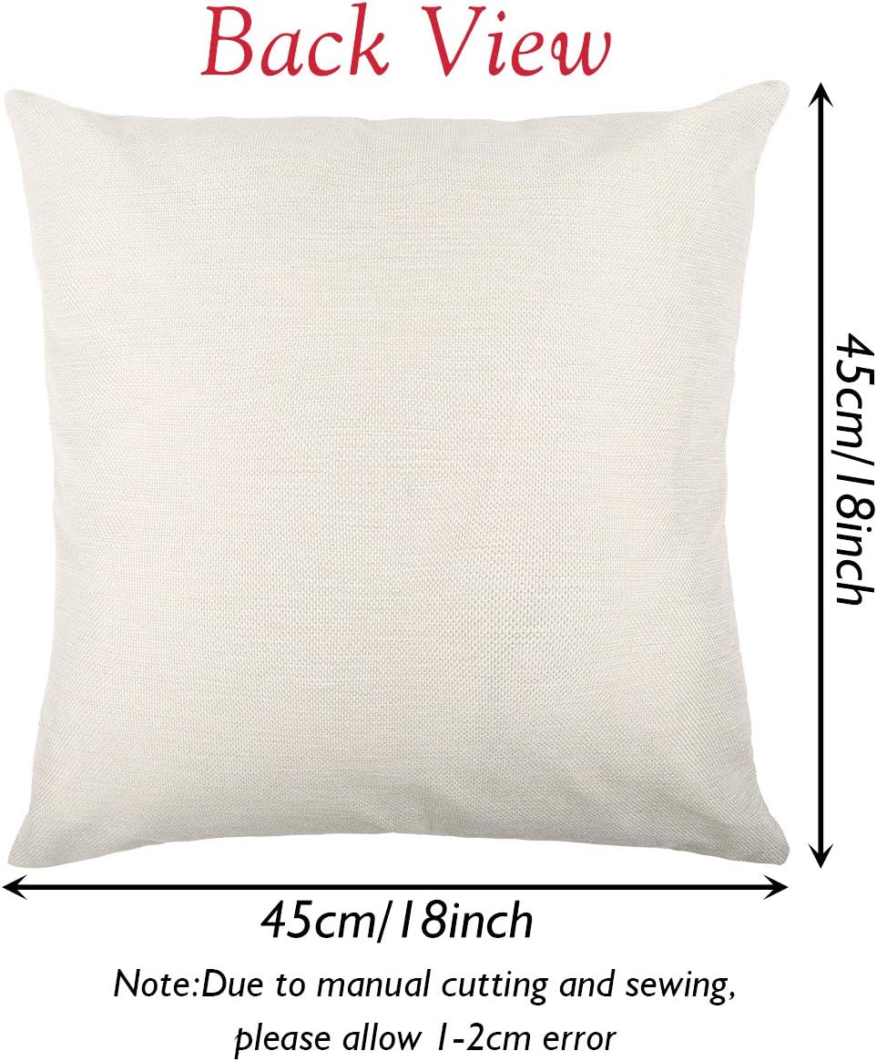 Christmas Pillow Covers 18″ x 18″, Christmas Decorations, Set of 4 Throw Pillow Covers, Pillow Cases for Couch Indoor Christmas Decor