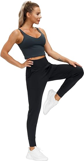 Women’s Twist Knot Color Block Loose Fit Cold Shoulder Tops Fashion 2024, Lightweight Women’s Joggers, Athletic Leggings, Tapered Lounge Pants for Workout, Yoga, Running