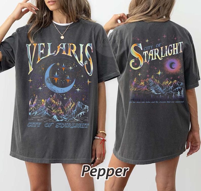 Velaris City Of Starlight Two-Sided Shirt, The Night Court, SJM Merch Shirt, Acotar Velaris TShirt, Court of Dreams, Velaris Bookish