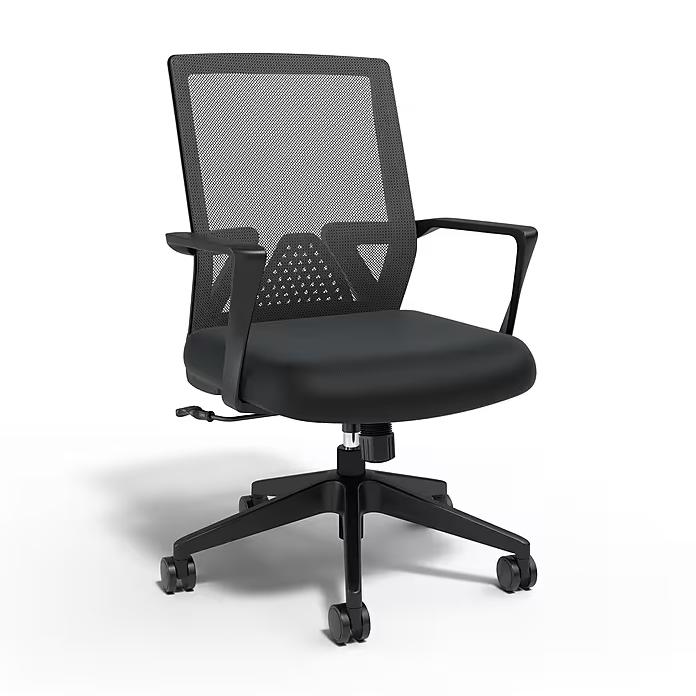 Cartwright Ergonomic Fabric Swivel Task Chair, Black Organiser