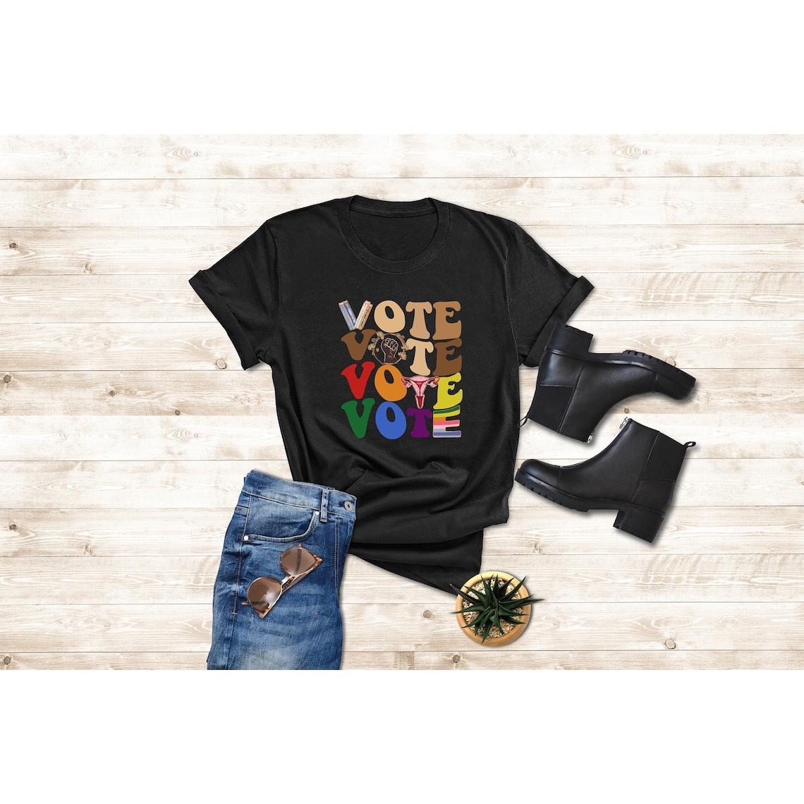 Vote Shirt, Banned Books Shirt, Election 2024 Shirt, Political Activism Shirt, Reproductive Rights Tee,Pro Roe V Wade,LGBTQ Rights,Vote Gift