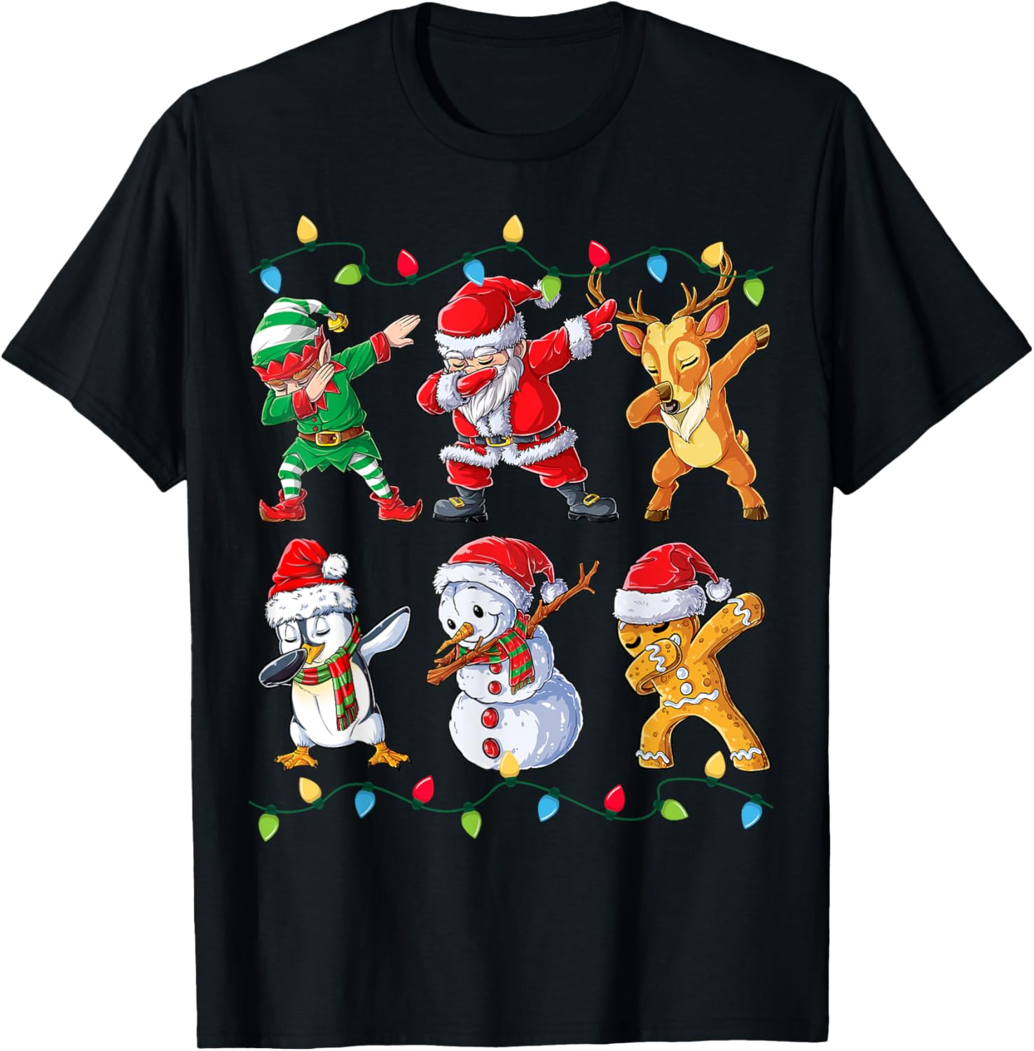 Dabbing Santa Elf Friends Christmas Boys Girls Men Xmas Dab T-Shirt